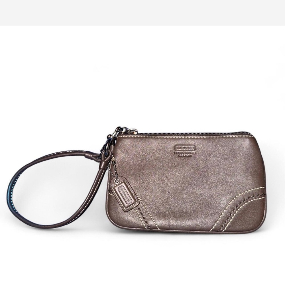 EUC - Coach Brown Leather Wristlet